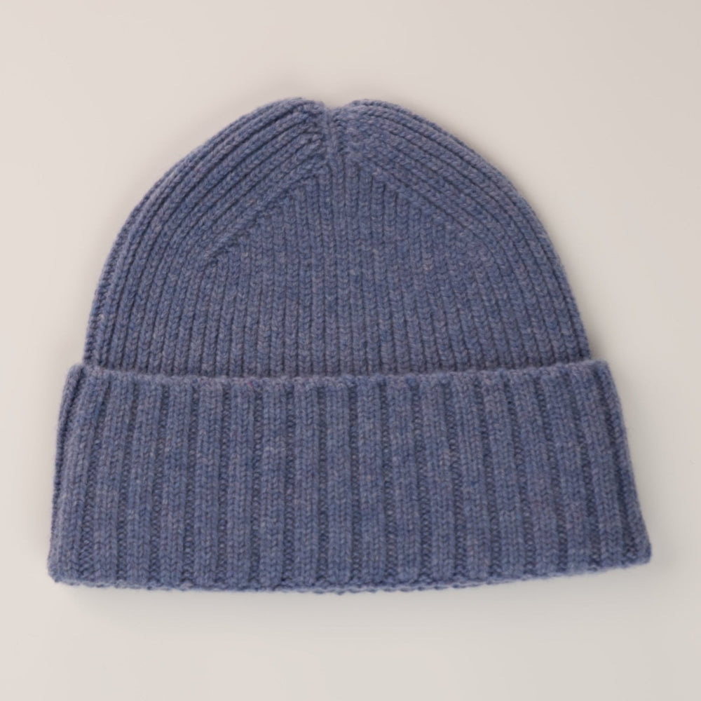 Origin Knitwear Women's Lambswool Furrow Hat - Blue Lovat