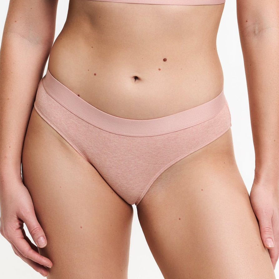 Net Positive Women's Botanical Dye Mid-Rise Brief | Peach
