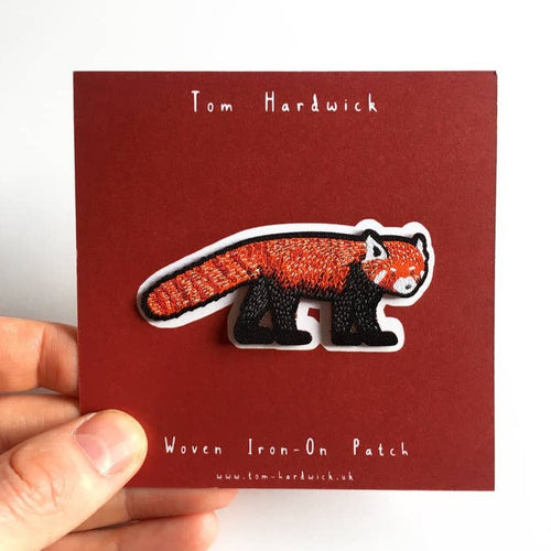 Tom Hardwick Red Panda, Woven Iron-on Patch