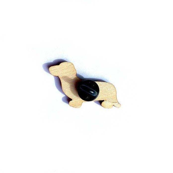 
                      
                        Tom Hardwick Black Dachshund, Responsibly Sourced Birch Wood Pin
                      
                    