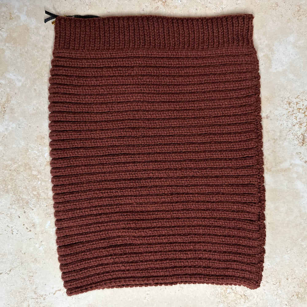 
                      
                        SMALL FOLK Handknits Women's Hand Knitted Ribbed Snood - Gingerbread
                      
                    