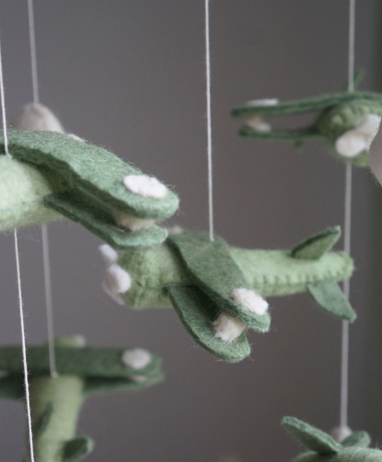 Gamcha Airplane Mobile, Green