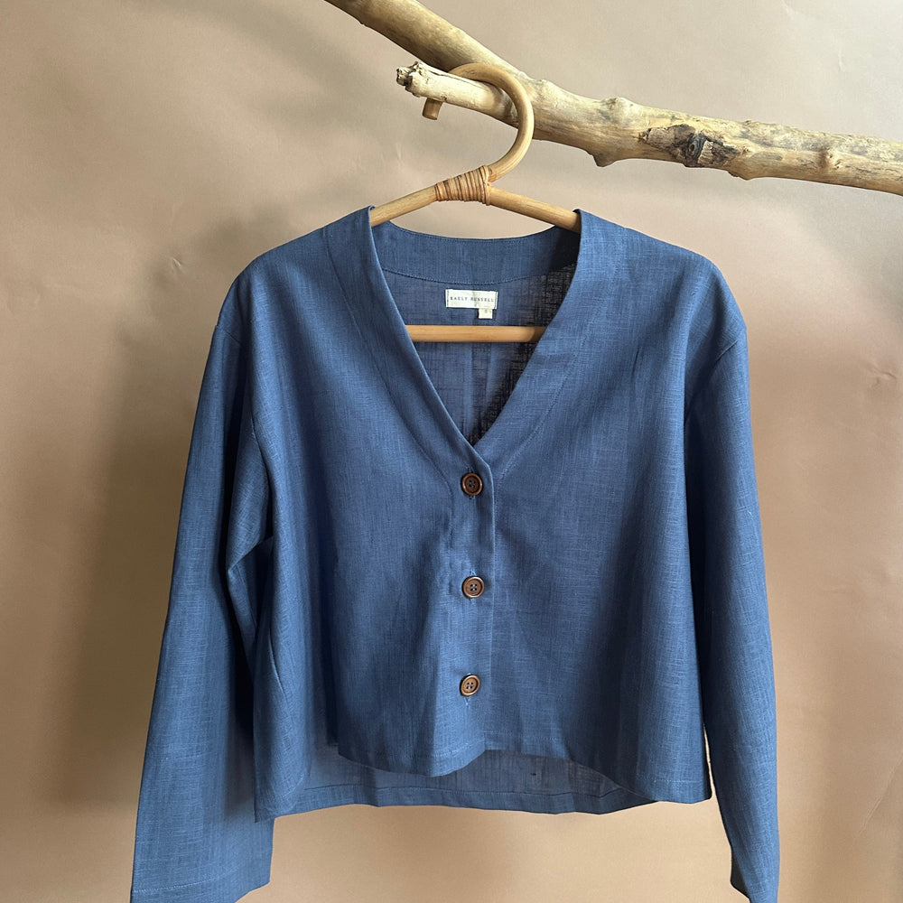 Kaely Russell Women's Cora Top, Long Sleeve - Blue Jay