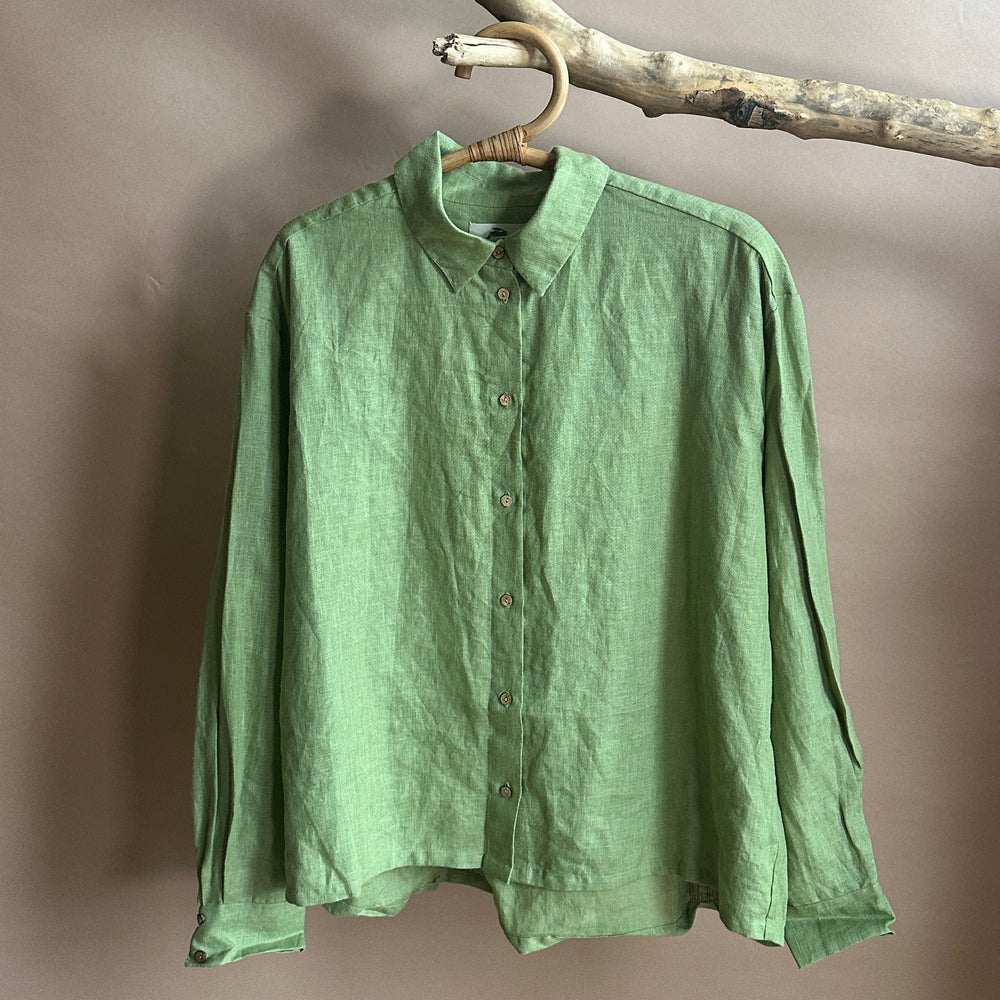 La Petite Alice Women's Camila Linen Shirt - Pistachio Green