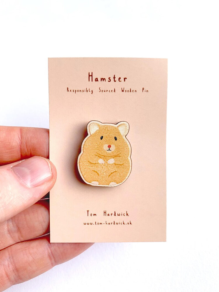 Tom Hardwick Brown Hamster, Responsibly Sourced Birch Wood Pin