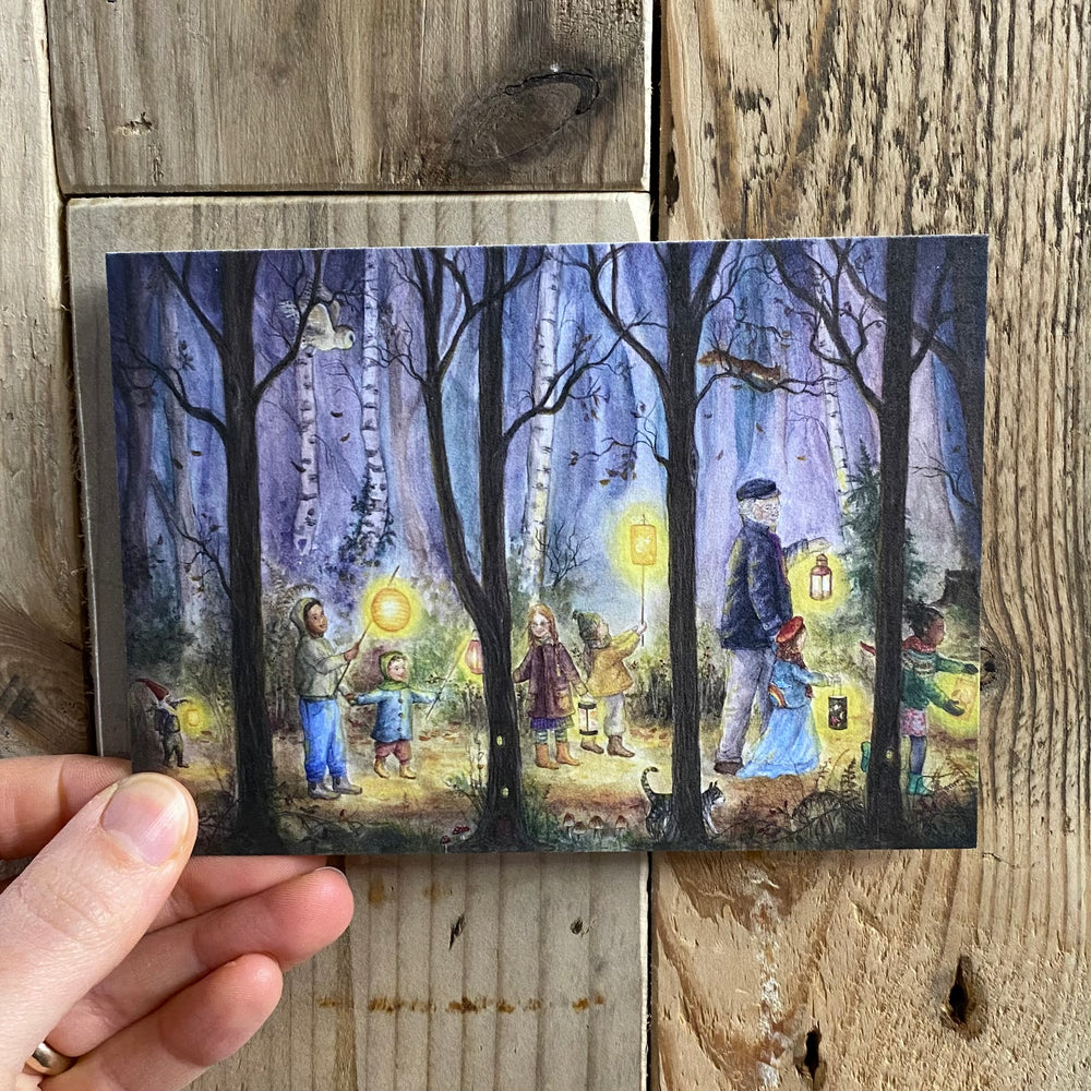 Mhairi Hellbrandt Lantern Walk Postcard