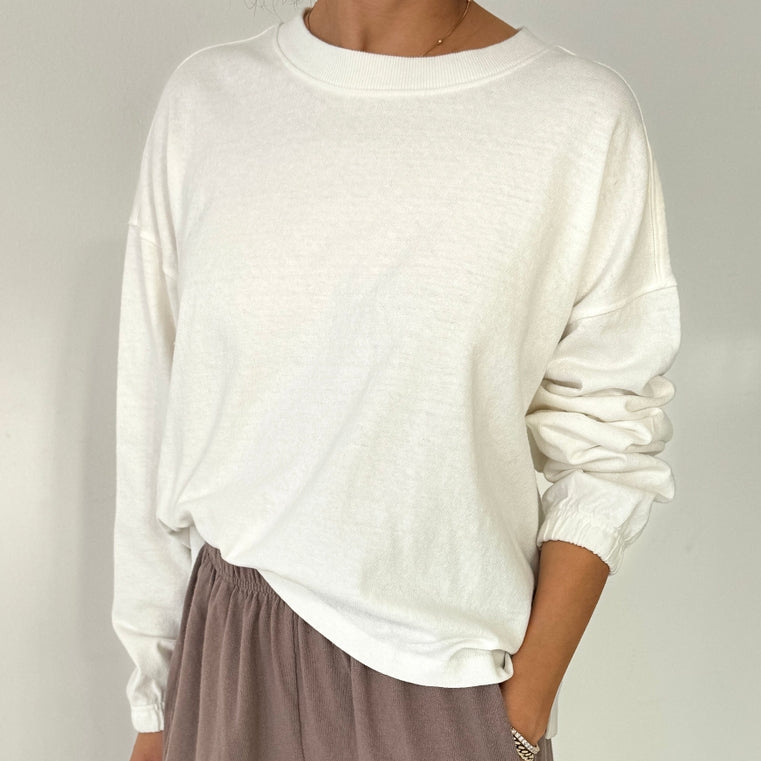 Le Bon Shoppe Women's 'Naturelle' L/S Tee - White