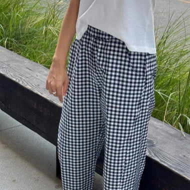 Le Bon Shoppe Arc  Pants - Navy Gingham