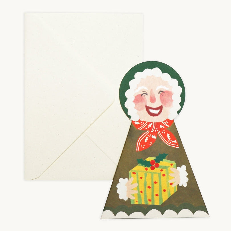 Hadley Paper Goods Mrs Claus Stand Up Greeting Card