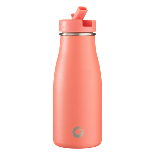 One Green Bottle 350ml Vacuum Insulated Evolution Stainless Steel Bottle - Baby Coral