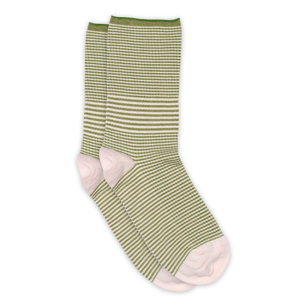 MP Denmark Adult Thilde Stripe Socks - Vibrant Green