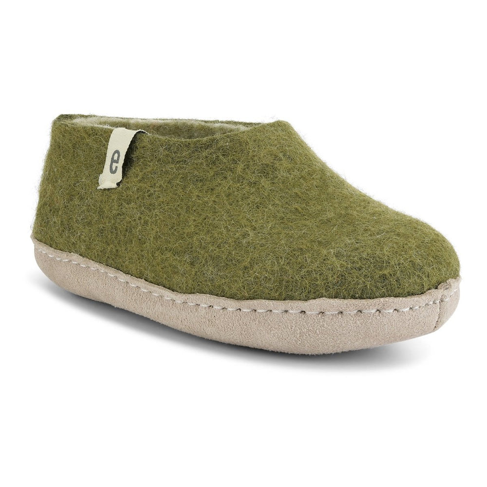 egos Copenhagen Slipper Shoe - Moss Green