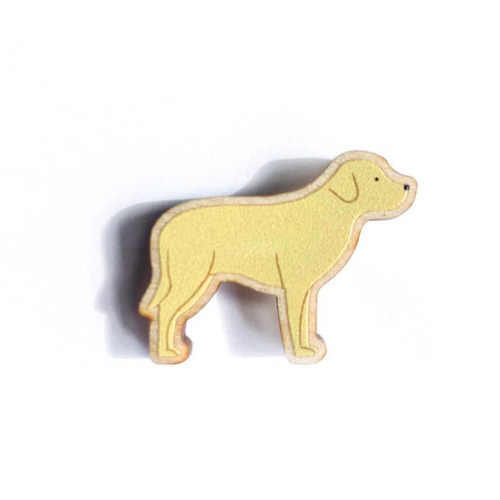 Tom Hardwick Labrador, Responsibly Sourced Birch Wood Pin