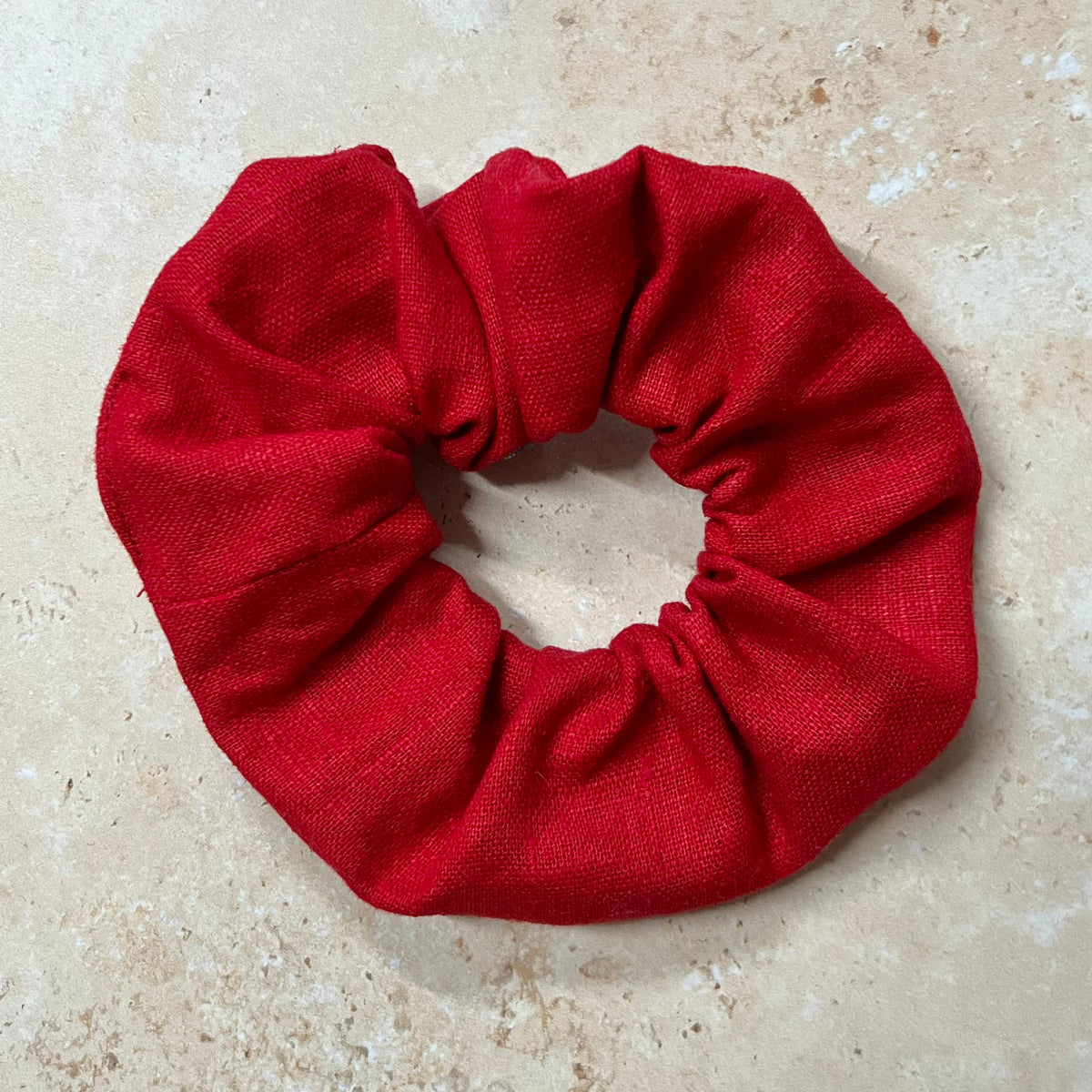 Kaely Russell Scrunchie - Red Linen