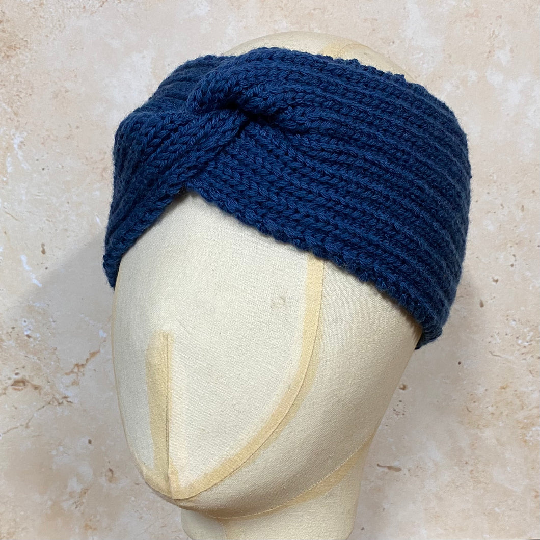 SMALL FOLK Handknits Women's Hand Knitted Ribbed Headband - Space