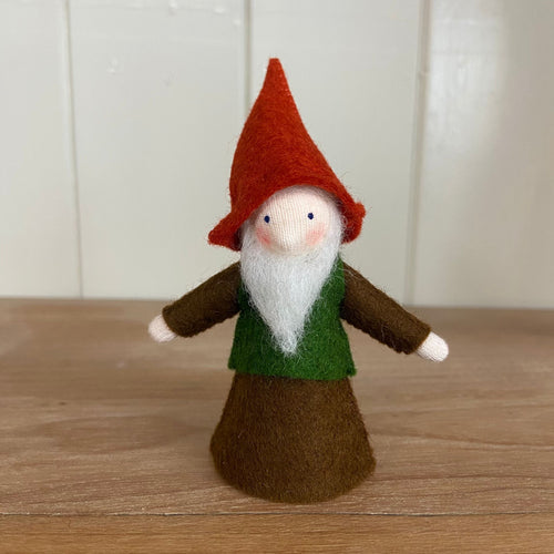 Ambrosius Flower Fairies Gnome with Long Red Hat