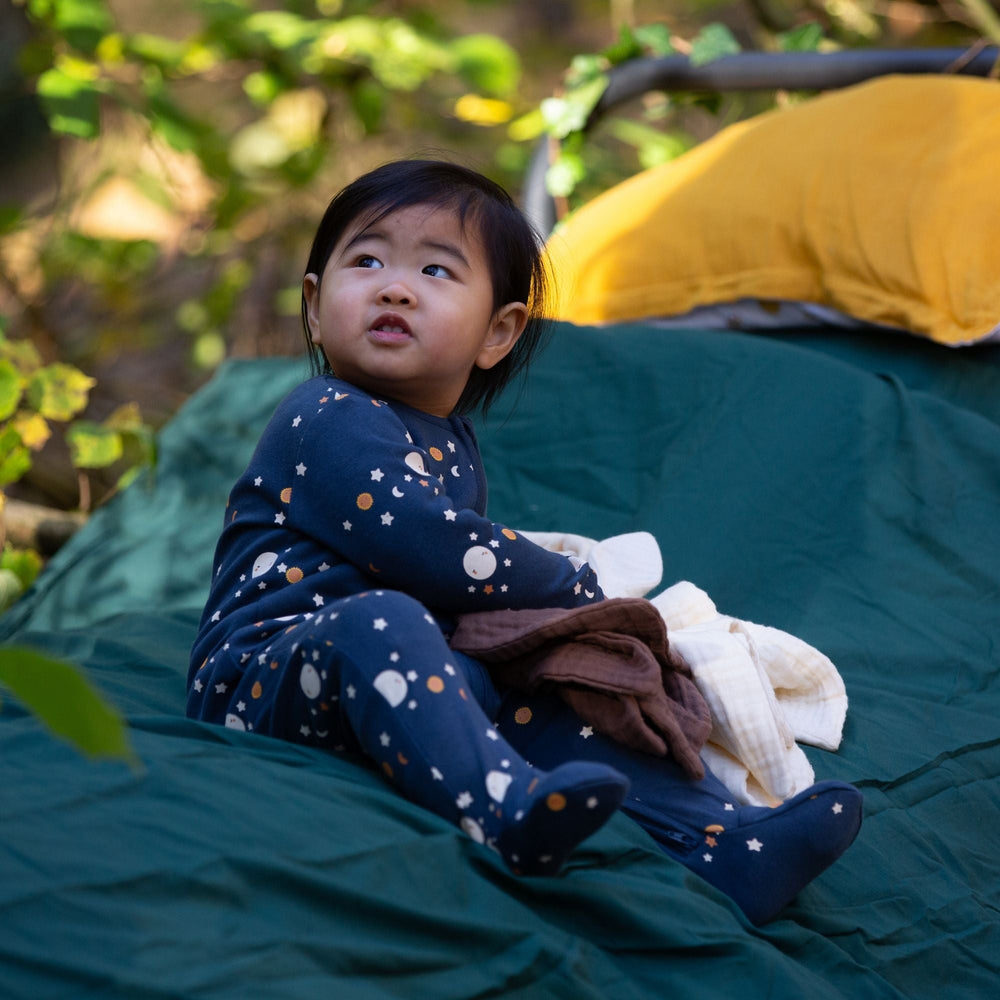 
                      
                        Little Green Radicals Over The Moon Zip Organic Babygro
                      
                    