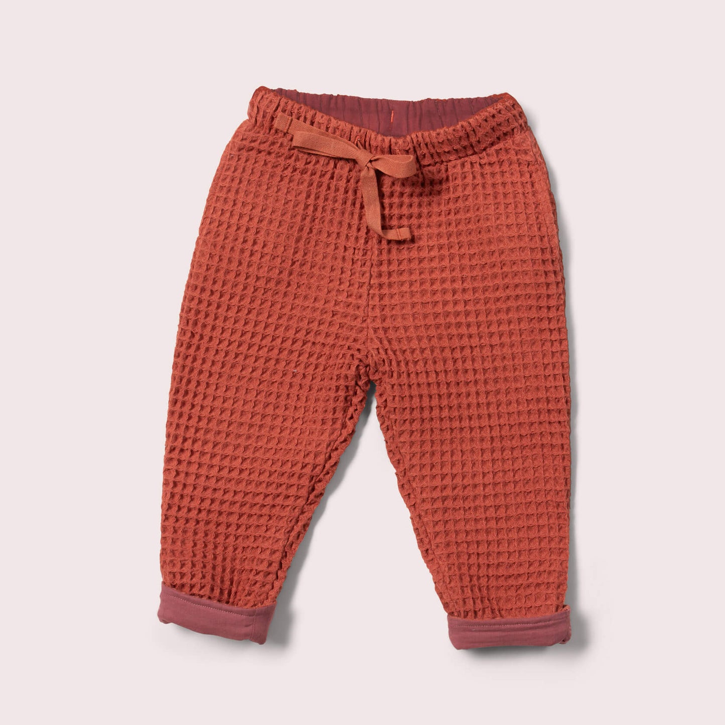 Little Green Radicals Ginger Chunky Waffle Comfy Trousers