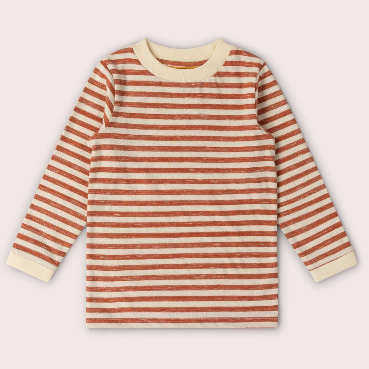 Little Green Radicals Burnt Ochre Striped Long Sleeve T-Shirt