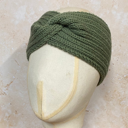 SMALL FOLK Handknits Women's Hand Knitted Ribbed Headband - Pistachio