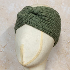 SMALL FOLK Handknits Women's Hand Knitted Ribbed Headband - Pistachio