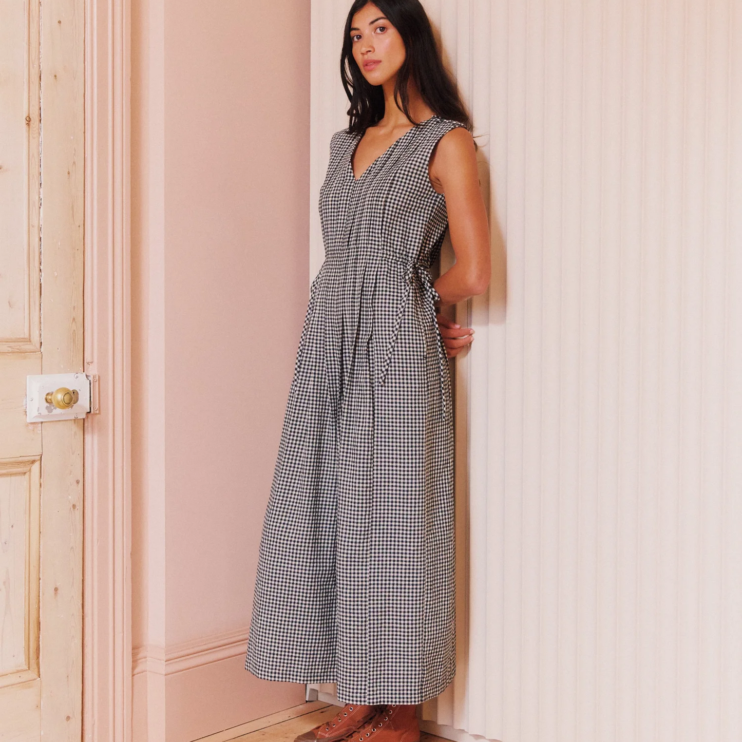 Sideline Wisp Jumpsuit - Gingham