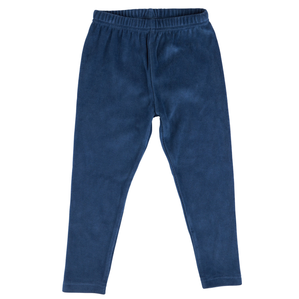 Pigeon Organics for Kids Organic Cotton Velour Leggings - Night Blue