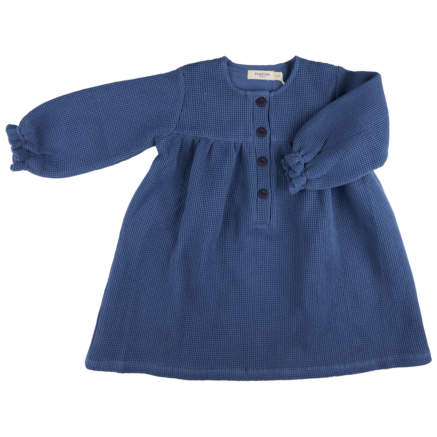 Pigeon Organics for Kids Waffle Dress, Night Blue