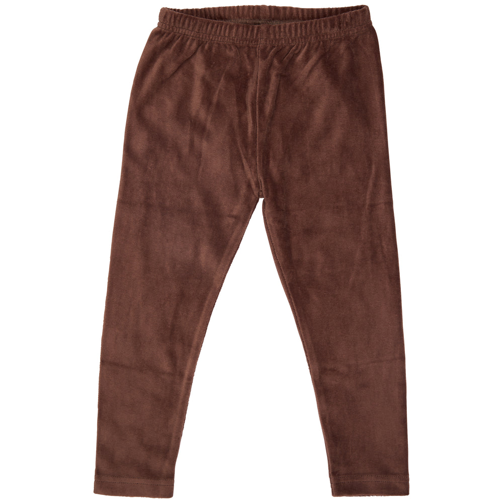 Pigeon Organics for Kids Organic Cotton Velour Leggings - Nutmeg