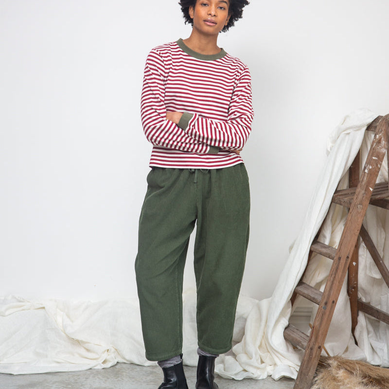 Beaumont Organic Women's Cedar Organic Cotton Corduroy Trouser | Khaki
