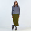 Poudre Organic Women's Cosmos Long Ribbed Skirt - Fir Green