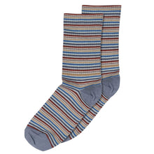  MP Denmark Women's Ada Stripe Cotton Socks - Stone Blue