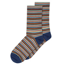  MP Denmark Women's Ada Stripe Cotton Socks - True Blue