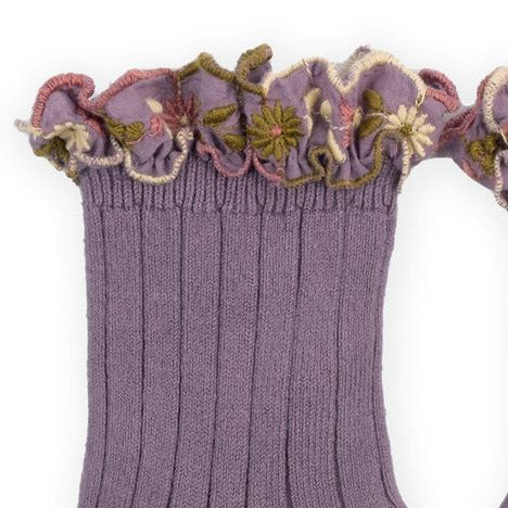 
                      
                        Collégien Anemone Embroidered Ruffle Ankle Socks - Japanese Wisteria
                      
                    