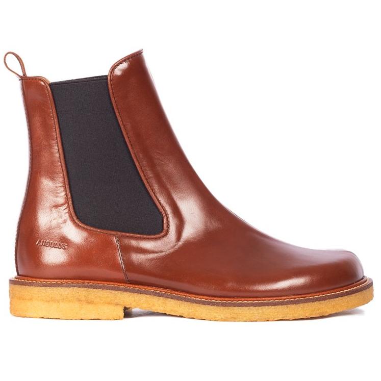 
                  
                    ANGULUS Women's Chelsea Boot, Centre Stitch Detail - Cognac
                  
                