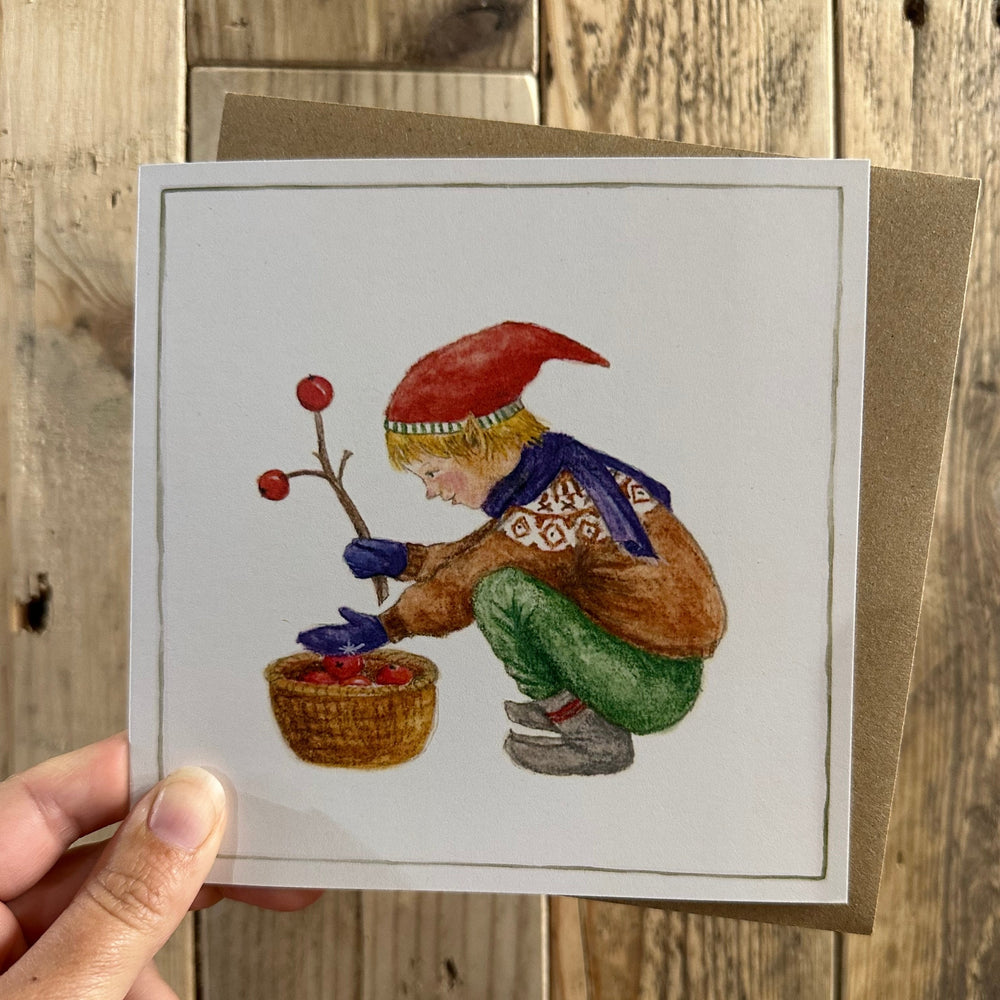 Mhairi Hellbrandt Berry Gnome Greeting Card