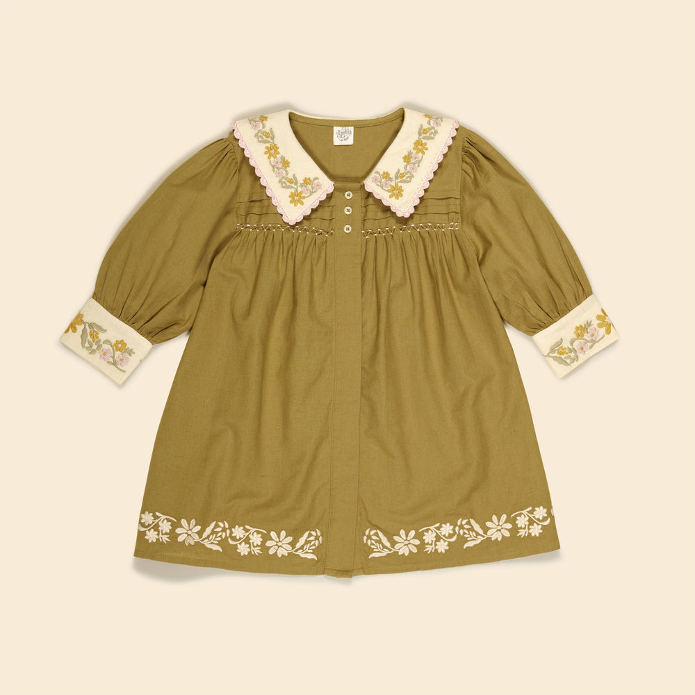 Apolina Bette Dress - Dried Moss