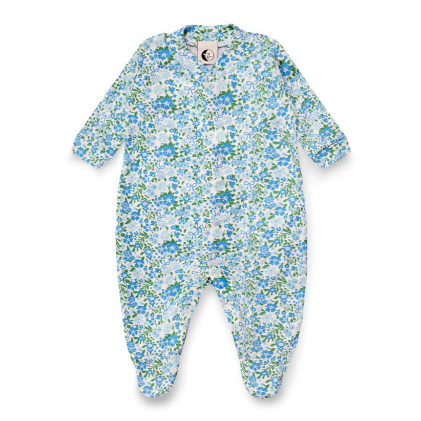 Sleepy Doe Baby Sleepsuit - Blue Floral