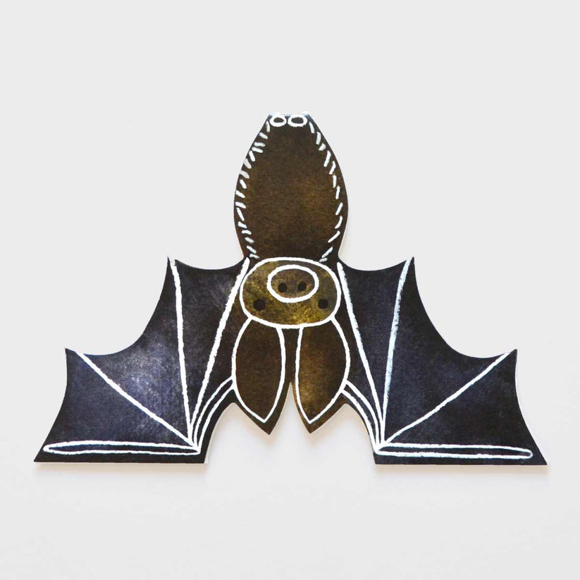 Mortlake Papers Bat Shaped Greeting Card