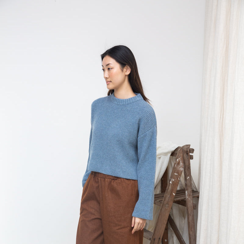 
                  
                    Beaumont Organic Women's Leo Recycled Wool Knitted Jumper | Sky Blue
                  
                