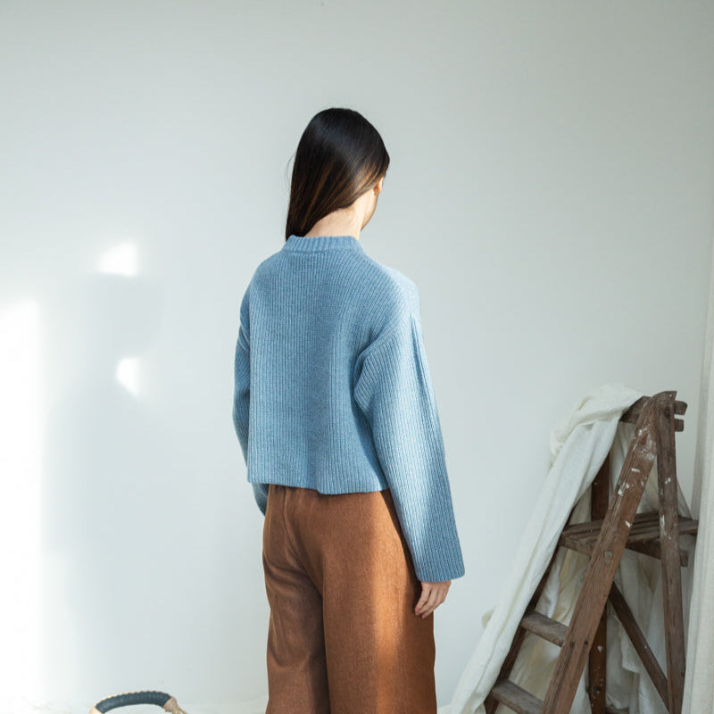 
                  
                    Beaumont Organic Women's Leo Recycled Wool Knitted Jumper | Sky Blue
                  
                