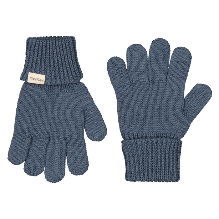 MarMar Copenhagen Aske Wool/Cotton Gloves - Shaded Blue