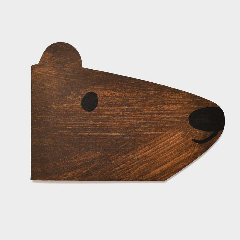 Mortlake Papers Brown Bear Shaped Greeting Card