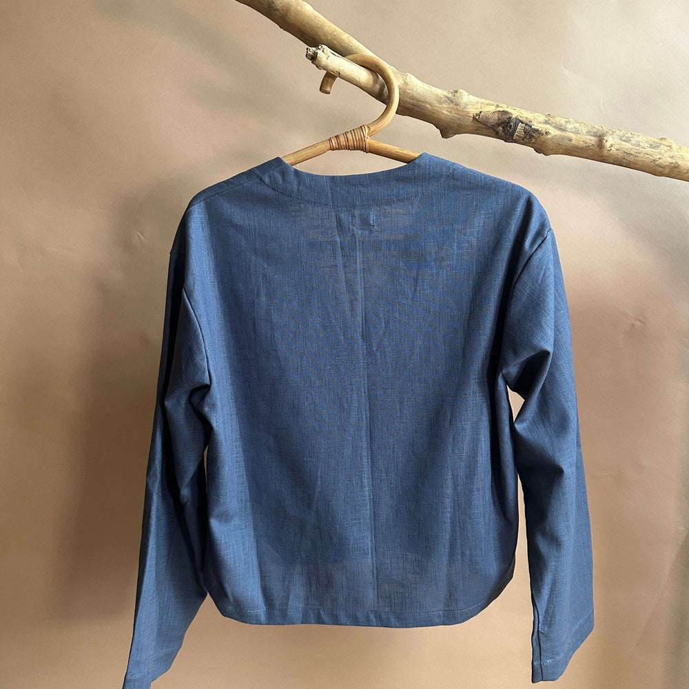 Kaely Russell Women's Cora Top, Long Sleeve - Blue Jay