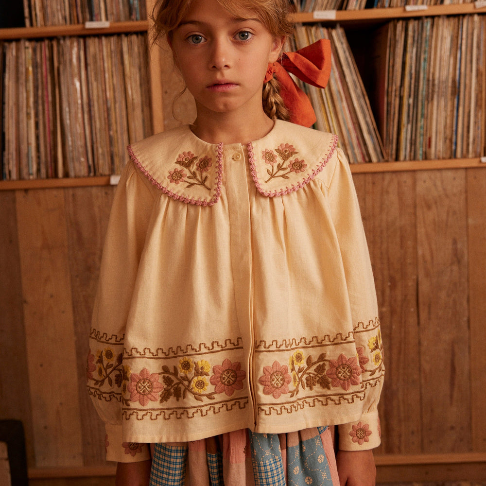 
                  
                    Apolina Carlotta Embroidered Blouse - Cashew
                  
                