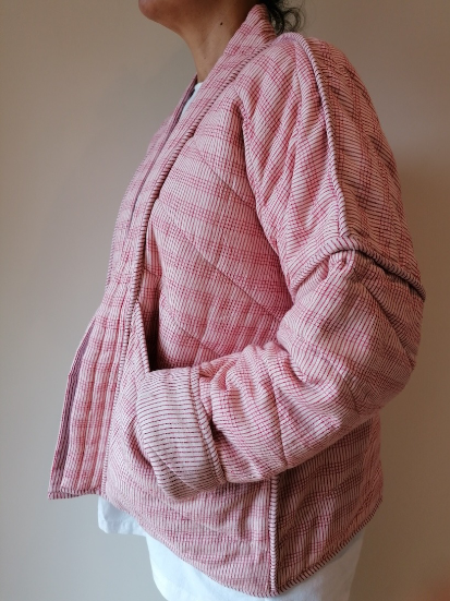 
                      
                        Women's Quilted Kimono Jacket - Pink Check
                      
                    