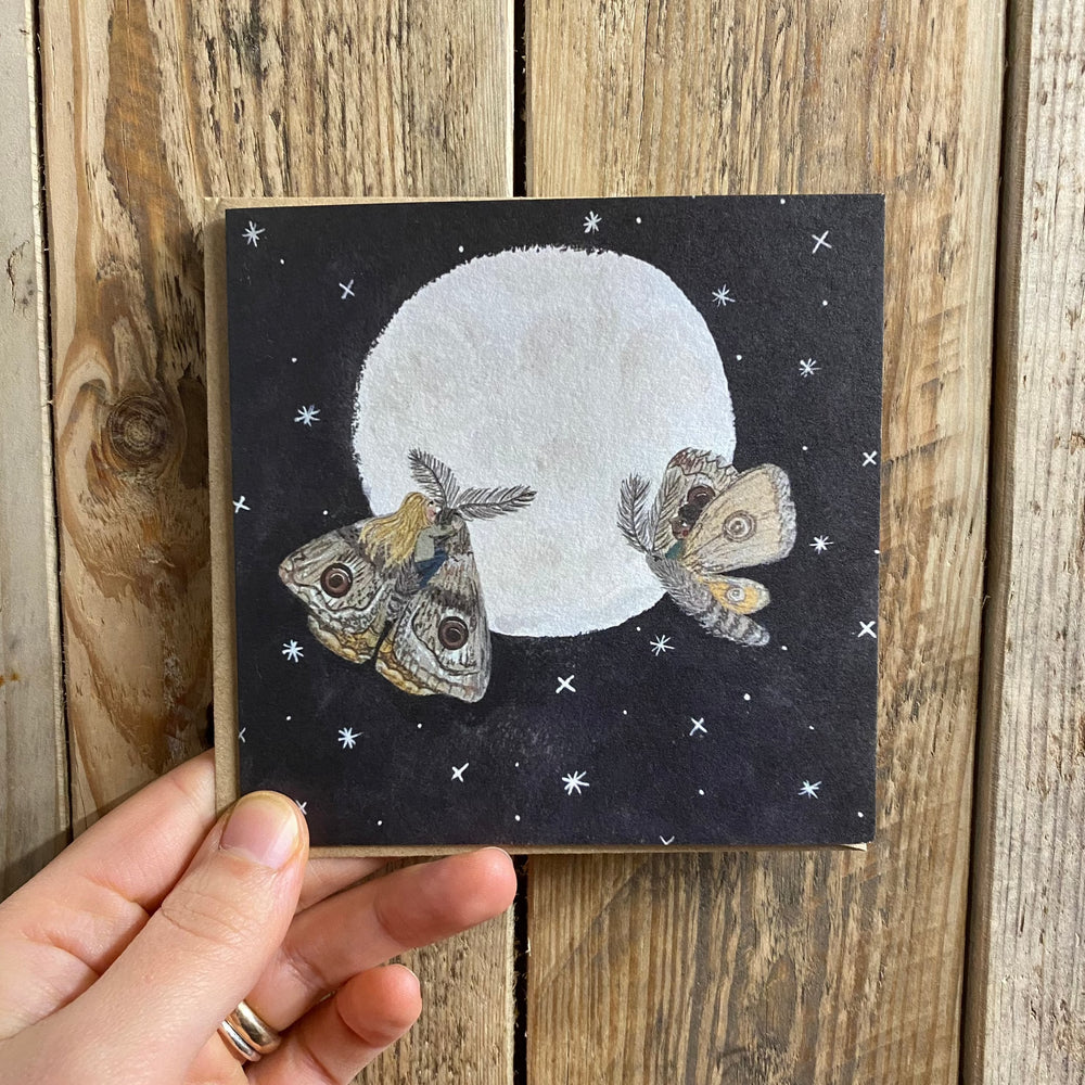 Lydia Mae Design Moonlight Moths Greetings Card