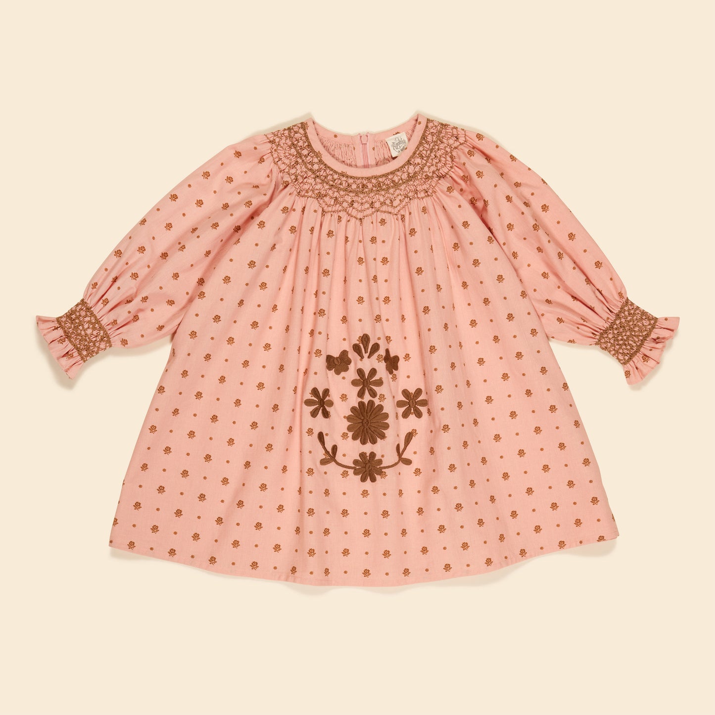 Apolina Cece Smock Dress - Meadow Calico Ribbon