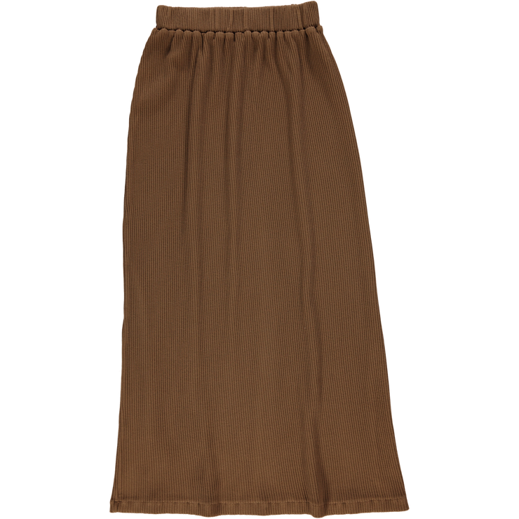 Poudre Organic Women's Cosmos Long Ribbed Skirt - Toffee