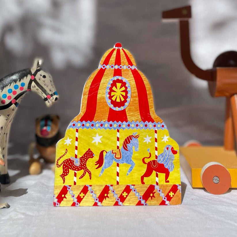 Mortlake Papers Carousel Shaped Greeting Card
